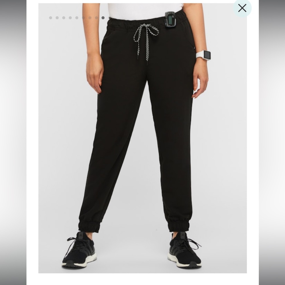 Jaanuu Momentum 2-in-1 Jogger Womens Large Black Scrub Pants J95151